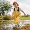 Waterproof Puddle-Dry Rain Pants for Toddlers Girls Boys Rain Bibs Kids Overalls Mud Pants (Yellow, 10-11 Years) view 4
