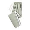 Cambkatl Men's Button Side Split Colorblock Sweatpants Straight Leg Drawstring Outdoor Active Track Pants with Pockets view 1