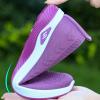 2024 New Knitted Sneakers for Women, Soft Sole Platform Casual Orthopedic Breathable Soft Slip On Foam Walking Shoes. (Purple,10) view 3