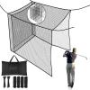 LalaKoo Golf Batting Cage Netting with Extra Striking Net 10 X 10 X 10ft Golf Cage Netting Practice Netting for Indoor Outdoor Backyard Practicing (Frame NOT Included) view 1