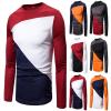 Cambkatl Men's Colorblock Workout Shirts Slim Fit Casual Long Sleeve Pullover Lightweight Crewneck Outdoor Sports T-Shirt view 2