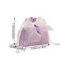 Vobumix Lace Bow Tote Bag White Pearl Handle Bag Evening Bag Summer Bucket Crossbody Bag Women Supply for Daily Matching view 3