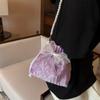 Vobumix Lace Bow Tote Bag White Pearl Handle Bag Evening Bag Summer Bucket Crossbody Bag Women Supply for Daily Matching view 4
