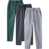 Cambkatl 3 Pack Men's Drawstring Joggers Sweatpants, Basic Solid Color Casual Elastic Waist Lounge Sweat Pants with Pockets view 1