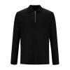 Cambkatl Men's Quarter Zip Ribbed Sweatshirt, Long Sleeve Casual Lightweight Collared Pullover Golf Shirt with Pocket view 4