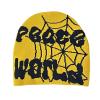 2THESTARS Y2K Beanie Hat for Men & Women Trendy Soft Stretchable Winter Cap, Spider Design Cold Knit Weather Accessory -Yellow view 1