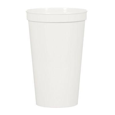 PromotionPros Reusable Stadium 5 1/2" Cold 22oz Plastic Party Cup - Customized With Text Name or Personalized Image $0.92 Each - Sold in Pack of 500-White