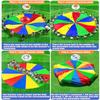 DJFKDYHPE Play Parachute Kids Outdoor Activities - Parachute Game, Children's Physical Training Parachute Games, Nursery Physical Training Aids(2m/6.5ft) view 3