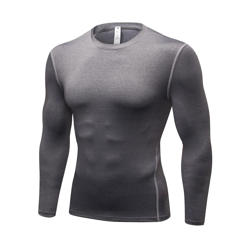 LEICHR Men's Compression Shirts Long Sleeve Athletic Cool Dry Workout Running Tops Baselayer Undershirts