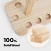 VEYWANE Fishing Rod Storage Racks, 100% Wood Floor Stand Fishing Pole Holders for Garage of 14 Rods or Combos view 3