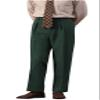 Retro Mens Tweed Suit Pants Herringbone Dress Pants Casual Regular Fit Wool Trousers(Hunt Green, 32W x 32L) view 1