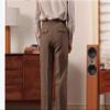 Retro Mens Tweed Suit Pants Herringbone Dress Pants Casual Regular Fit Wool Trousers(Hunt Green, 32W x 32L) view 3