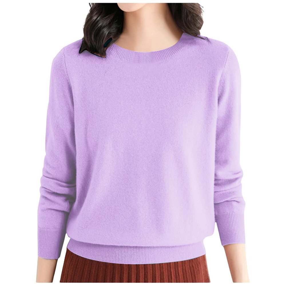 Merino Wool T Shirts for Women Long Sleeve Shirts for Women Merino Wool Base Layer Sweater Crew Neck Travel Hiking Tee T Shirt Pullover Shirt Tops