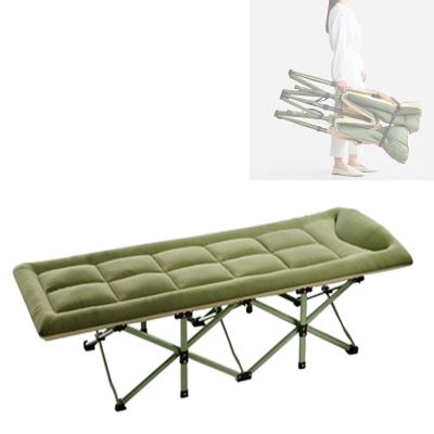 Folding Bed with Mattress, 70cm Extra Wide Portable Camp Cot Heavy Duty Sturdy Foldaway Guest Bed Strong Thicker Tubes Sleeping Bed Cot for Office, Beach, Garden, Patio