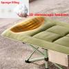 Folding Bed with Mattress, 70cm Extra Wide Portable Camp Cot Heavy Duty Sturdy Foldaway Guest Bed Strong Thicker Tubes Sleeping Bed Cot for Office, Beach, Garden, Patio view 3