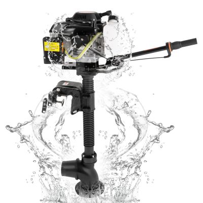CAIHAOA 4-Stroke Outboard Motor - 4HP 55CC Jet Pump Boat Engine with Air-Cooling & CDI Cooling System for Inflatable Fishing, Jet, Canoes
