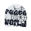 2THESTARS Y2K Beanie Hat for Men & Women Trendy Soft Stretchable Winter Cap, Spider Design Cold Knit Weather Accessory - White view 1