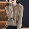 QARMAX Sweater Hoodies for Women Fall Winter Cashmere Hooded Sweater Wool Pullovers Long Sleeve Knitting Stretch Sweater (D,M) view 4