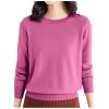 Sweaters for Women Merino Wool Shirt Long Sleeve Crew Neck Travel Hiking Tee Base Layer Sweater Pullover Tops A17pink,Small view 1