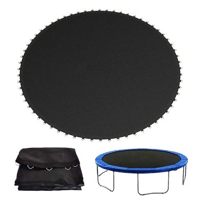 16FT Round Trampoline Jumping Mat with V-Rings - Replacement Exercise Mat for Trampoline with 108 Springs
