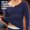 Ouruikia Men's Thermal Underwear Tops Fleece Lined Thermal Shirts Undershirt Crew Top Base Layer Shirt Grey XL view 4
