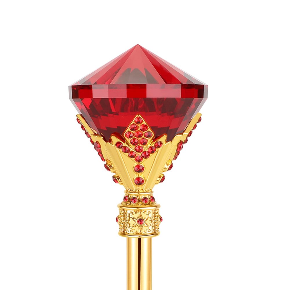 Snowflake Fairy Princess Wands Crystal Magic Wand for Pageant Party Birthday (Red)