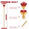Snowflake Fairy Princess Wands Crystal Magic Wand for Pageant Party Birthday (Red) view 4