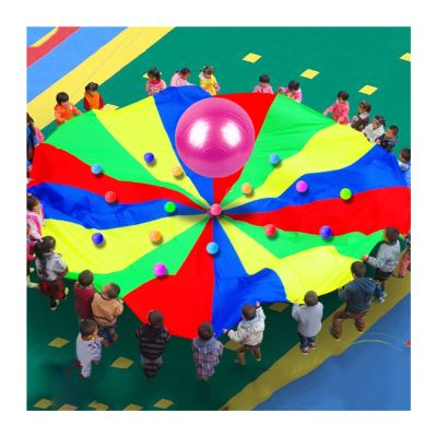DJFKDYHPE Play Parachute Nursery Outdoor Activities, Hand-Eye Coordination Training Parachute Games, Preschool Puzzle Games Parachute(8m/26.2ft)