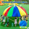 DJFKDYHPE Play Parachute Nursery Outdoor Activities, Hand-Eye Coordination Training Parachute Games, Preschool Puzzle Games Parachute(8m/26.2ft) view 4