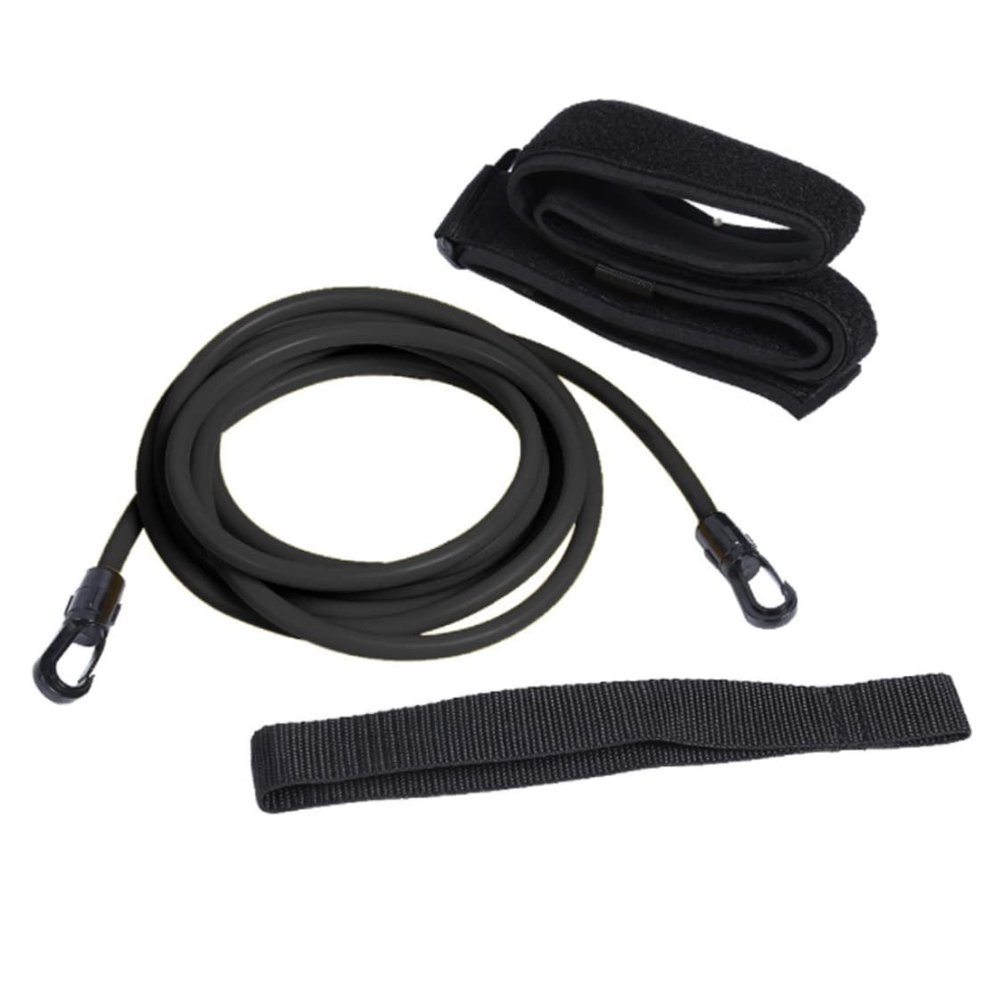 Pineeseatile Stationary Swimming Tether Swim Training Belts 4M Black