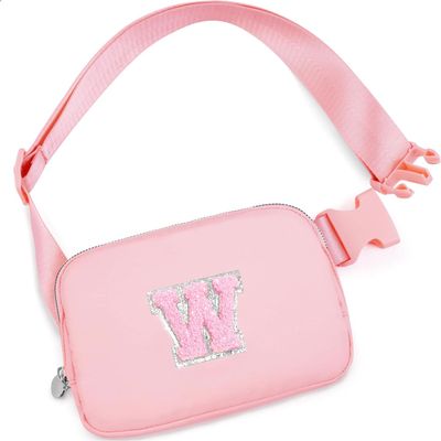 Birthday Gifts for 4 5 6 7 8 9 10 11 12 13 14 Year Old Girls,Cute Trendy Stuff Belt bag Fanny pack Crossbody Bags for Teens Kids Daughter Sister Her Women,Peach W