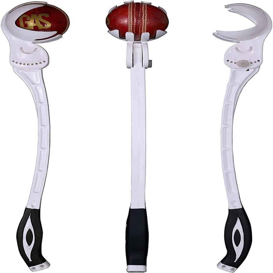 Onkebhalo Side Arm Ball Thrower for Cricket Leather and Tennis Ball ! Adjustable Robo Side Arm with Advanced Finger-Cup Design for Batting Training/Practice (White)