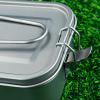 IGRIXLSD 2PCS Pure Titanium Lunch Box, Square Portable Sealed Bento Box Suitable For Outdoor Camping(800ml) view 4