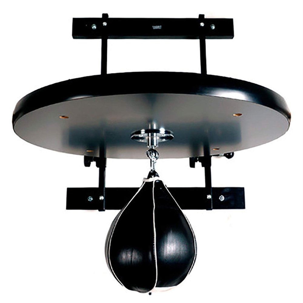 XQZMZSCP Suspension Speed Bags Bracket Black Solid Wood Thickened Speed Ball Platform Boxing Speed Ball Accessories for Fitness (Black 60x66x3.8cm)