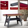 48 Inch Pool Table, Wooden Portable Wooden Billiard Tables for Kids with 2 Cue Sticks, 16 Balls, Triangle, Chalk, Brush for Family Play Room, Game Room (Dark Red) view 3
