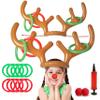 CircleCraft Inflatable Reindeer Antler Ring Toss Game Set  2025 Christmas Party Games for Families  Includes 2 Antler Hats, 10 Rings, Red Reindeer Noses, and Pump  Perfect for Holiday Fun view 1