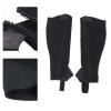 equlup 2pcs Children Half Chap Black Flexible Mesh Equestrian Half Chap for Children Horse Riding Protection Half Chap Horse Riding Half Chaps (CL) view 3