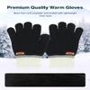 DAQING 6 Pairs of Kids Gloves Knitted Wool Winter Gloves Children Full Fingers Stretchy Warm Mittens for Boys Girls (Black/Dark Grey,1-5 Years) view 2