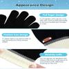 DAQING 6 Pairs of Kids Gloves Knitted Wool Winter Gloves Children Full Fingers Stretchy Warm Mittens for Boys Girls (Black/Dark Grey,1-5 Years) view 3