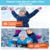 DAQING 6 Pairs of Kids Gloves Knitted Wool Winter Gloves Children Full Fingers Stretchy Warm Mittens for Boys Girls (Black/Dark Grey,1-5 Years) view 4