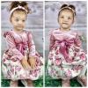 4-5T Toddler Girls Dress and Velvet Cardigan Sets Little Girls Casual Floral Print Fall Dresses Winter with Headband view 2