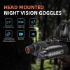 SKIOVEMI Head Mounted Night Vision Goggles with Head Strap and 32GB SD Card, Digital Infrared Night Vision Binoculars for Adults, 8X Digital Zoom view 2