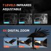 SKIOVEMI Head Mounted Night Vision Goggles with Head Strap and 32GB SD Card, Digital Infrared Night Vision Binoculars for Adults, 8X Digital Zoom view 4