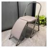 MZZKFC Gray Yoga Auxiliary Chair with Foot Pads & Removable Waist Support, Foldable Yoga Chair, Balance Handstand Training Tool for Yoga Studios/Gyms/Home view 1