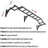 Hlixzoy Wall Mounted Pull-Up Bar, Wall Door Bar Climbing Ladder Sandbag Rack, Heavy Duty Steel Climbing Frame/Parallel Bars/Horizontal Bars, Home Gym Strength Training Fitness Bar view 2