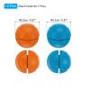 PATIKIL Tennis Vibration Dampener 0.9 Inch, 2 Pack Silicone Tennis Racket Shock Absorber Racket String Damping for Tennis Racquet, Orange&Blue view 2
