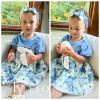 2-3T Toddler Girls Dress and Velvet Cardigan Sets Little Girls Casual Floral Print Fall Dresses Winter with Headband view 4