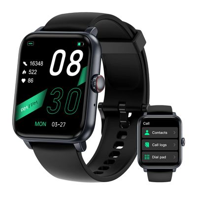 BENIO Fitness Tracker Answer/Make Calls/Voice Calls, 24/7 Heart Rate, Spo2, Sleep Tracker, 1.85" Smartwatch with 100 Sports Modes Activity Trackers, IP67 Waterproof Pedometer for Women Men