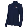 Antigua Women's Navy Denver Broncos Intent Quarter-Zip Sweatshirt view 1
