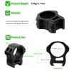 ToopMount 30mm Scope Rings, High Precision Picatinny Scope Rings, Medium Profile Scope Mount Rings Fit 21mm Picatinny Rails, 1.10 inch Center Height Scope Ring for 30mm Diameter Scope Tube, 2PCS view 2